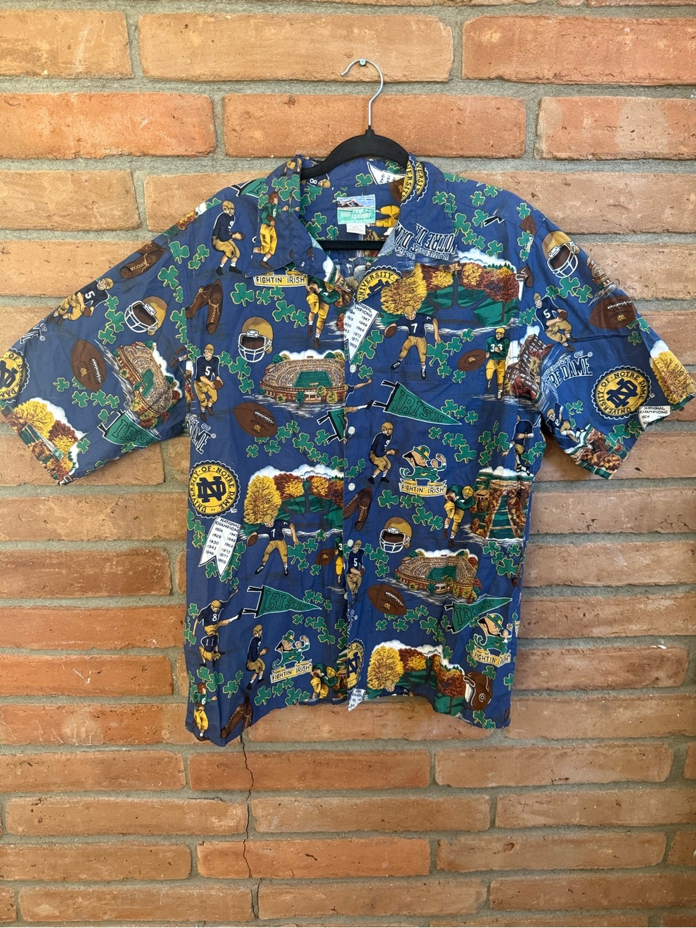 Reyn Spooner Notre Damn Hawaiian Shirt